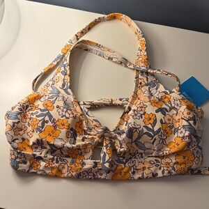 Cupshe Floral Halter Bikini Top